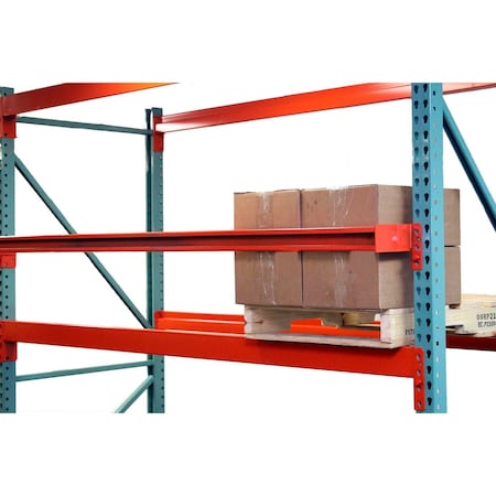 Interlake Mecalux Teardrop Pallet Rack Backstop, 108in L, 6in Offset IA533P10800R000006
